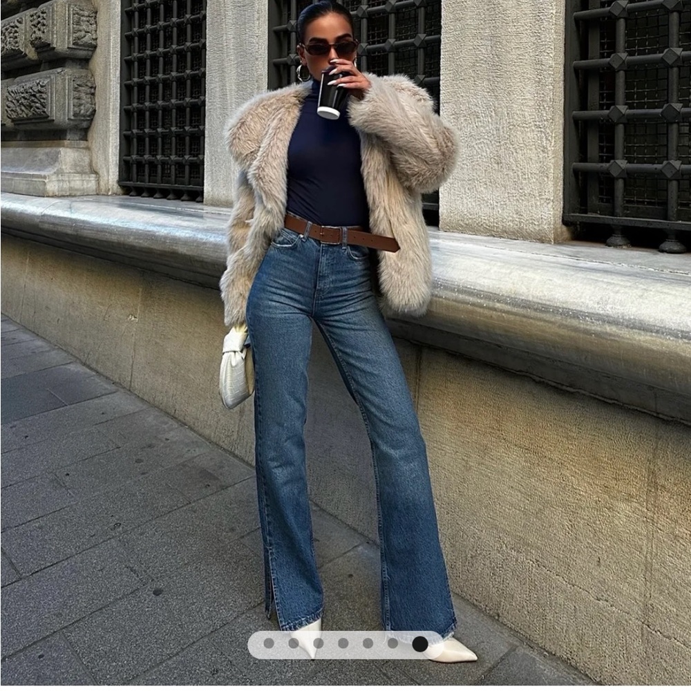 PIRAL Slit hem High-Waisted Jeans, I think these were a small